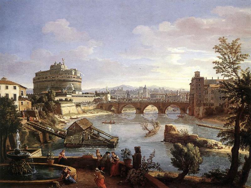 WITTEL, Caspar Andriaans van The Castel Sant Angelo from the South Sweden oil painting art